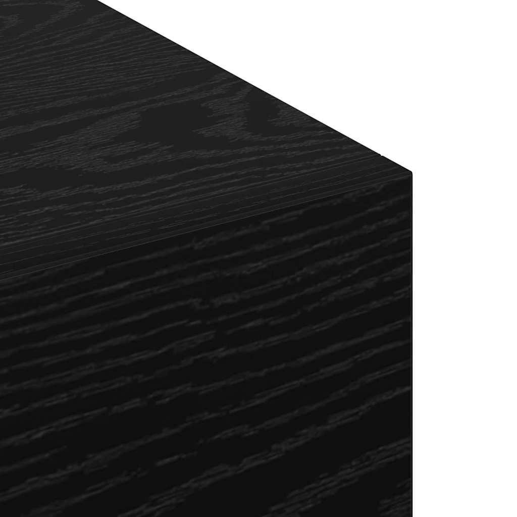 vidaXL Wall-Mounted Cabinet Wall-mounted Black Oak 100 x 36.5 x 35 cm