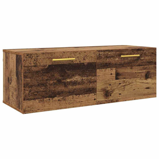vidaXL Wall Cabinet Old wood 100 x 36.5 x 35 cm Engineered wood