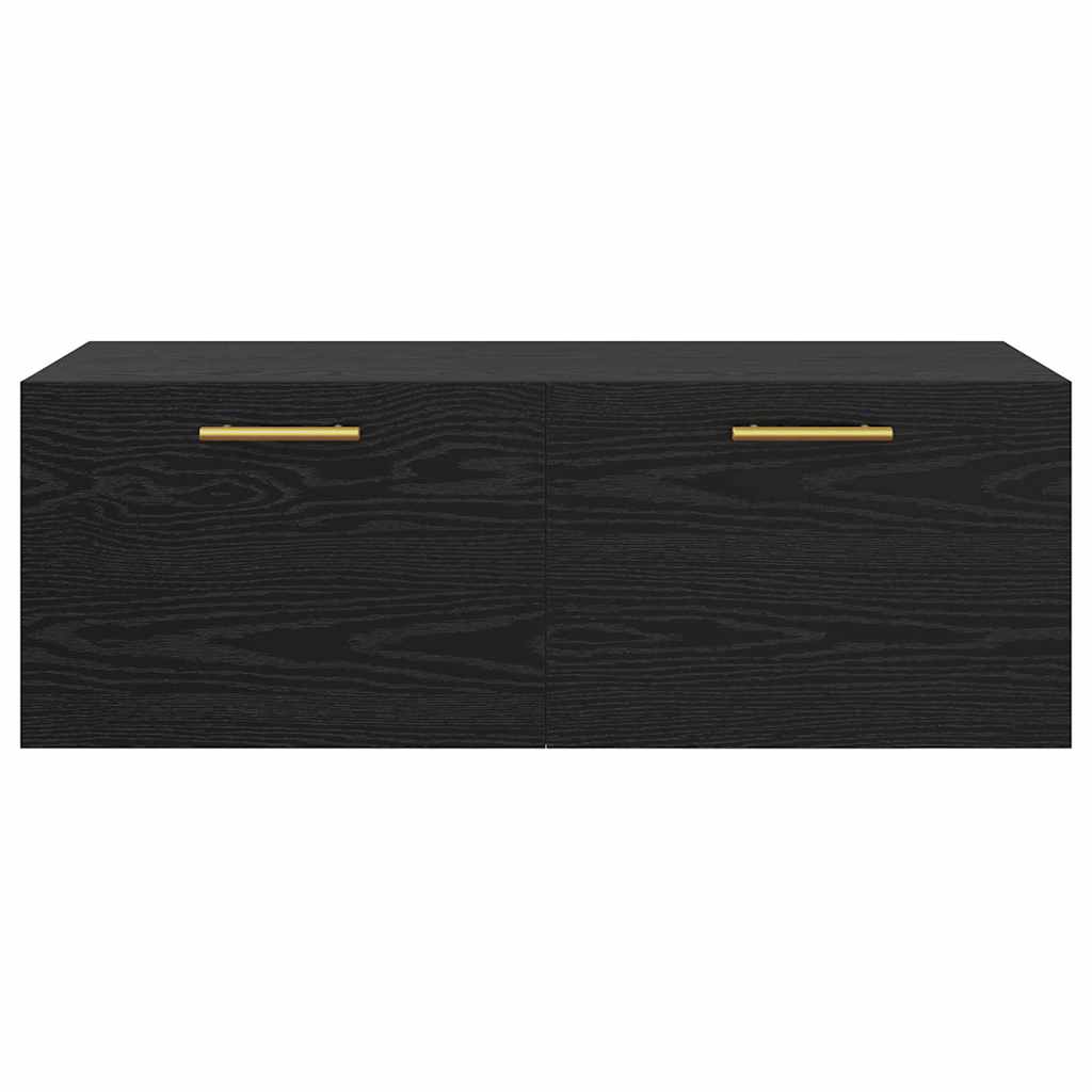 vidaXL Wall Cabinet Black oak 100 x 36.5 x 35 cm Engineered wood