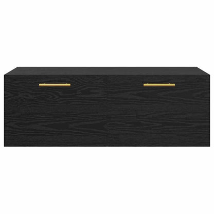vidaXL Wall Cabinet Black oak 100 x 36.5 x 35 cm Engineered wood