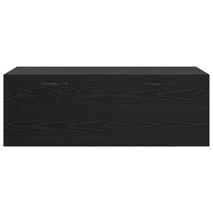 vidaXL Wall-Mounted Cabinet Wall-mounted Black Oak 100 x 36.5 x 35 cm