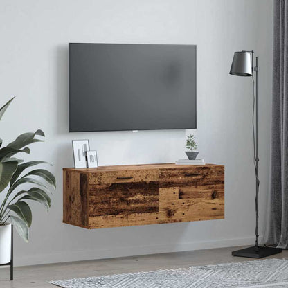 vidaXL Wall-Mounted Cabinet Wall-mounted Old Wood 100 x 36.5 x 35 cm