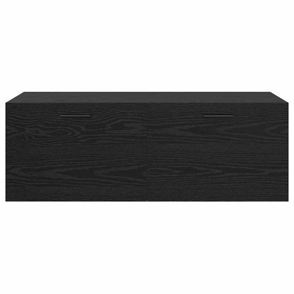 vidaXL Wall-Mounted Cabinet Wall-mounted Black Oak 100 x 36.5 x 35 cm