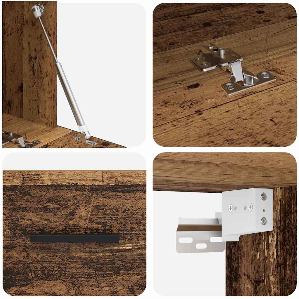 vidaXL Wall Cabinet Old wood 100 x 36.5 x 35 cm Engineered wood