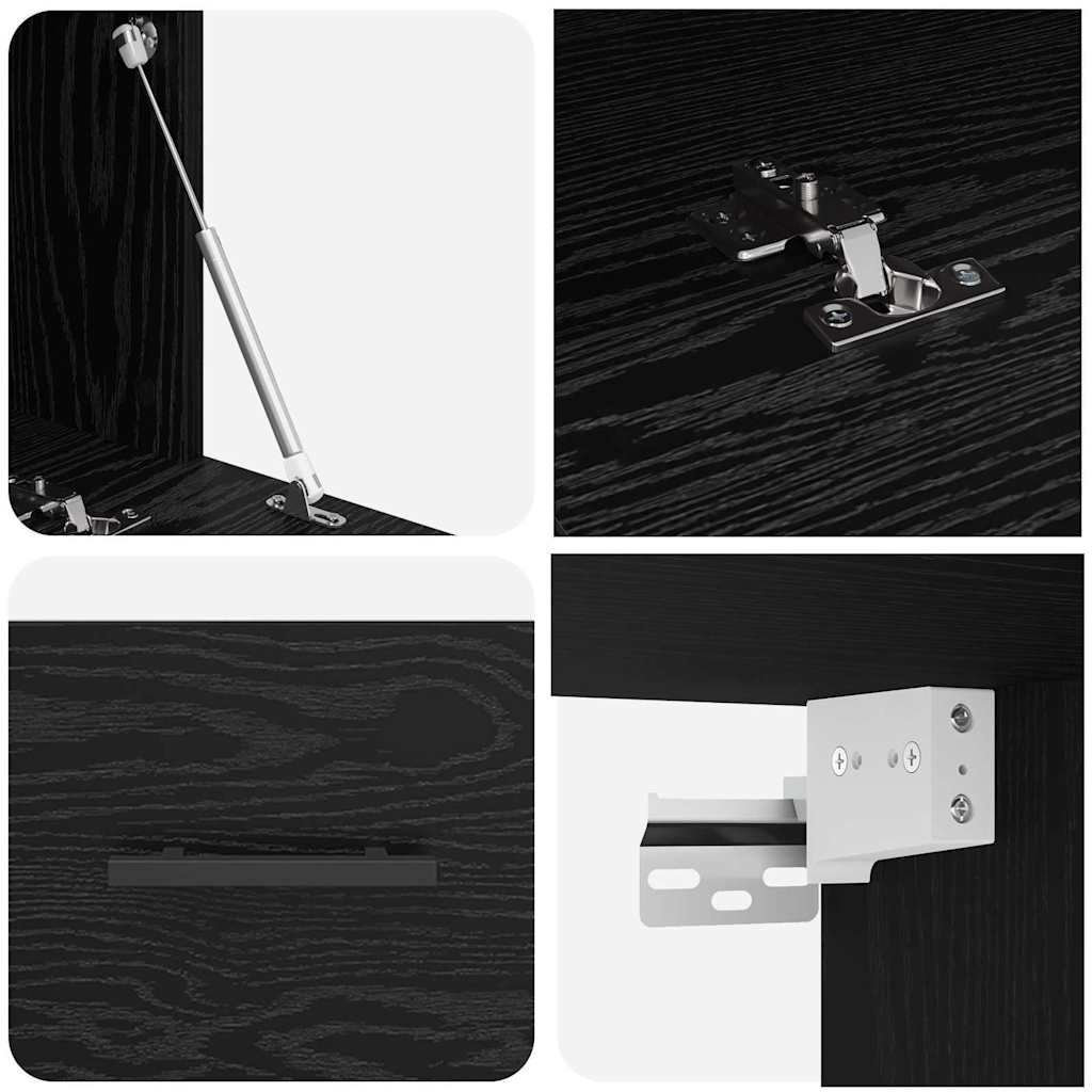 vidaXL Wall Cabinet 100 x 36.5 x 35 cm Engineered Wood Black oak