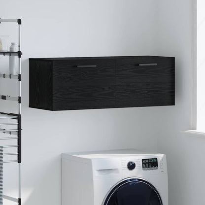 vidaXL Wall Cabinet 100 x 36.5 x 35 cm Engineered Wood Black oak