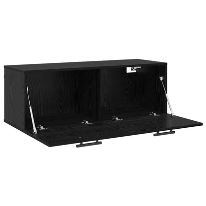 vidaXL Wall Cabinet 100 x 36.5 x 35 cm Engineered Wood Black oak