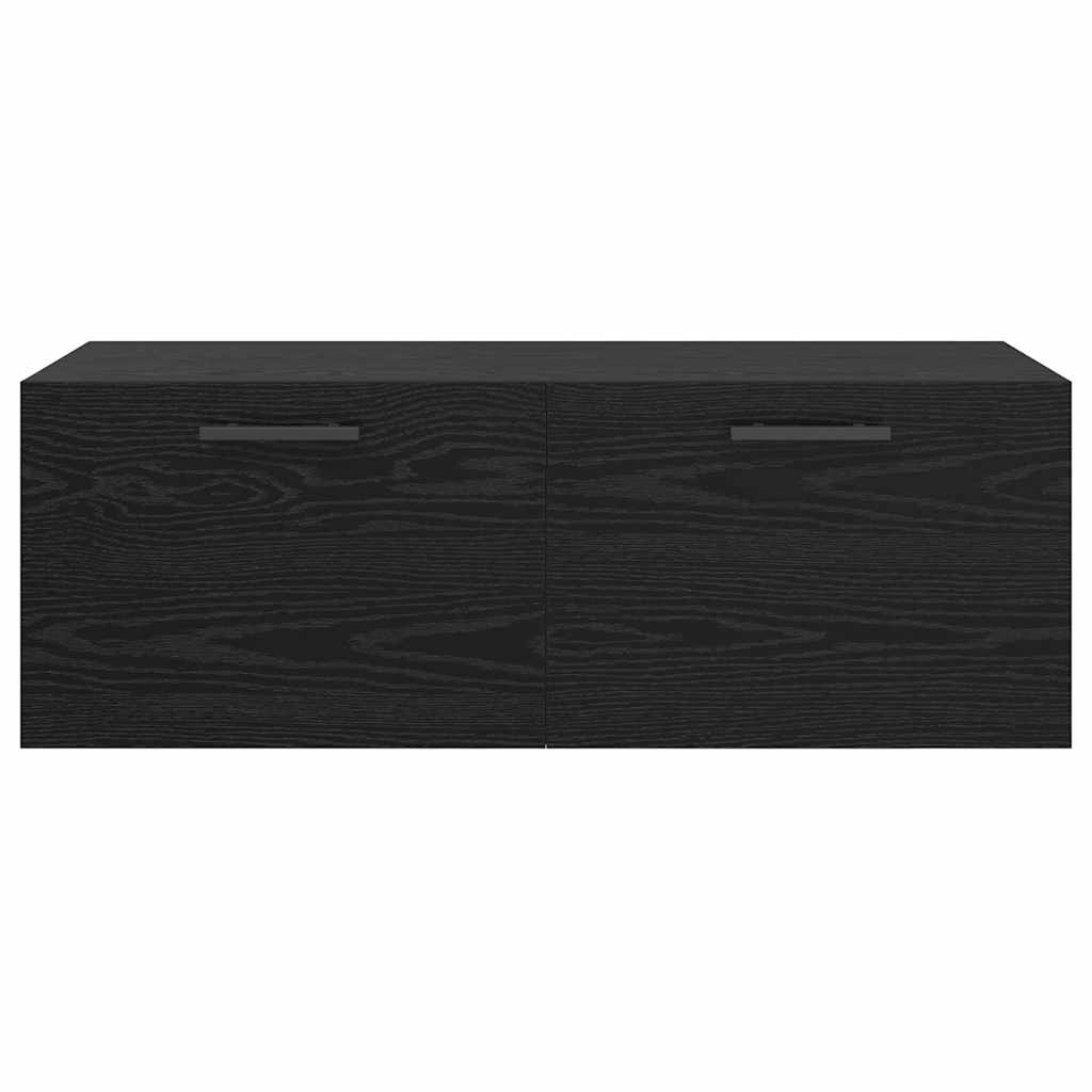 vidaXL Wall Cabinet 100 x 36.5 x 35 cm Engineered Wood Black oak