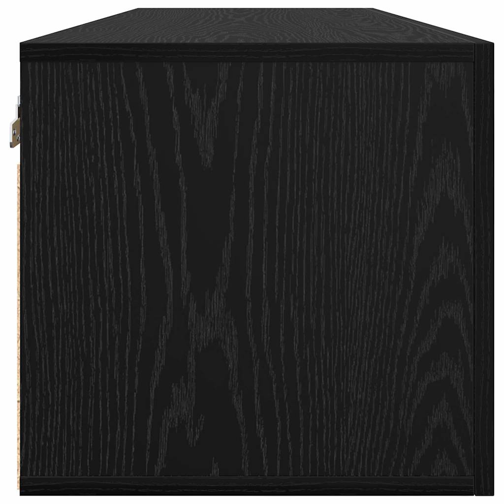 vidaXL Wall Cabinet 100 x 36.5 x 35 cm Engineered Wood Black oak