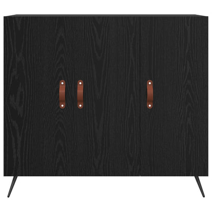 vidaXL Sideboard Black Oak 89.5 x 34 x 80 cm Engineered Wood