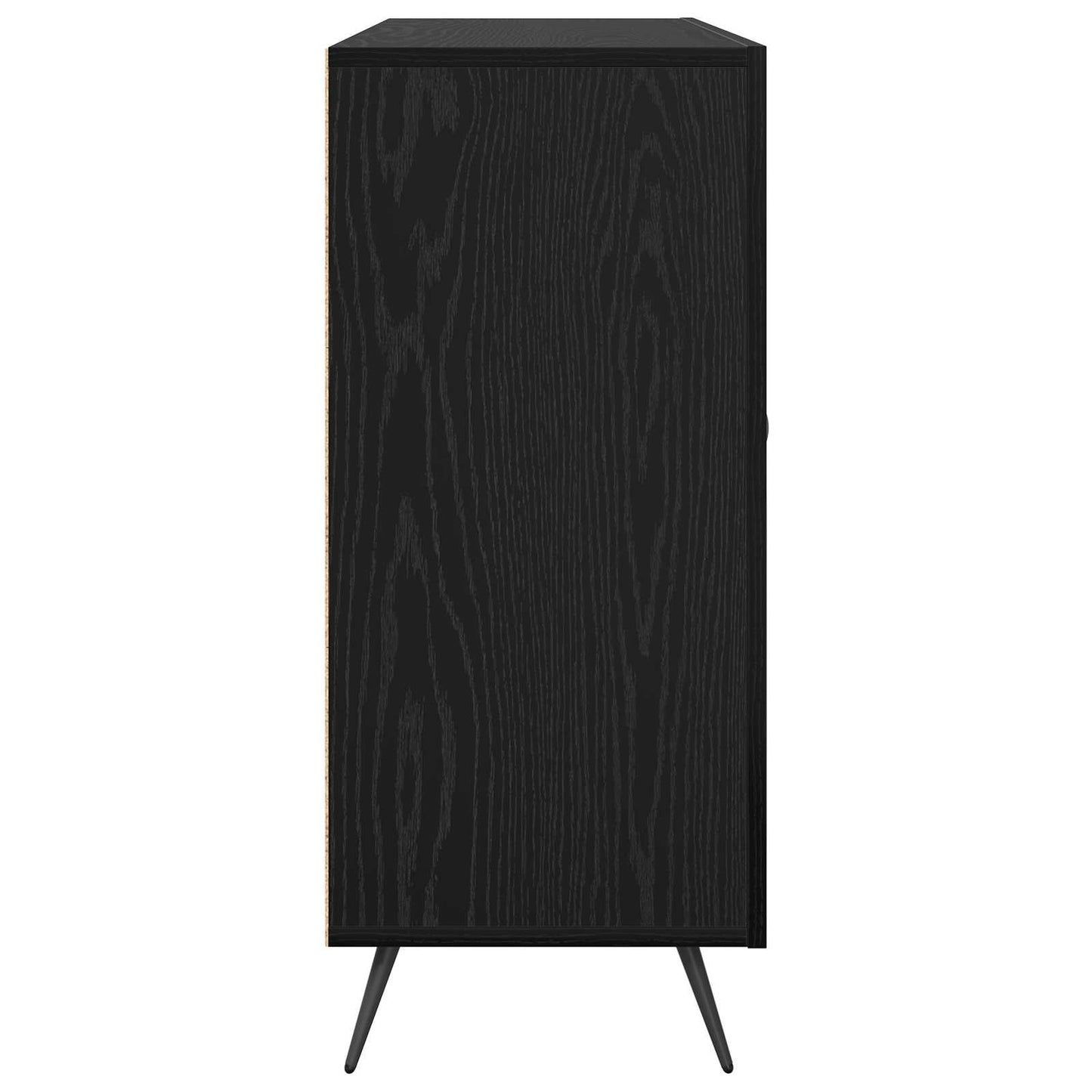 vidaXL Sideboard Black Oak 89.5 x 34 x 80 cm Engineered Wood