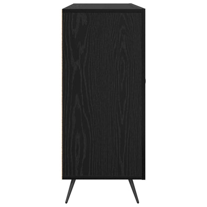 vidaXL Sideboard Black Oak 89.5 x 34 x 80 cm Engineered Wood