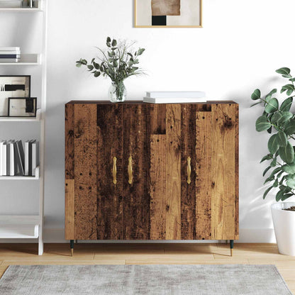 vidaXL Sideboard Old Wood 90 x 34 x 80 cm Engineered Wood