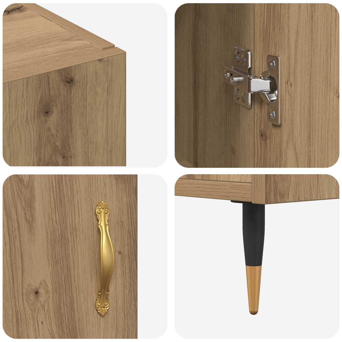 vidaXL Sideboard Artisan Oak 90 x 34 x 80 cm Engineered Wood