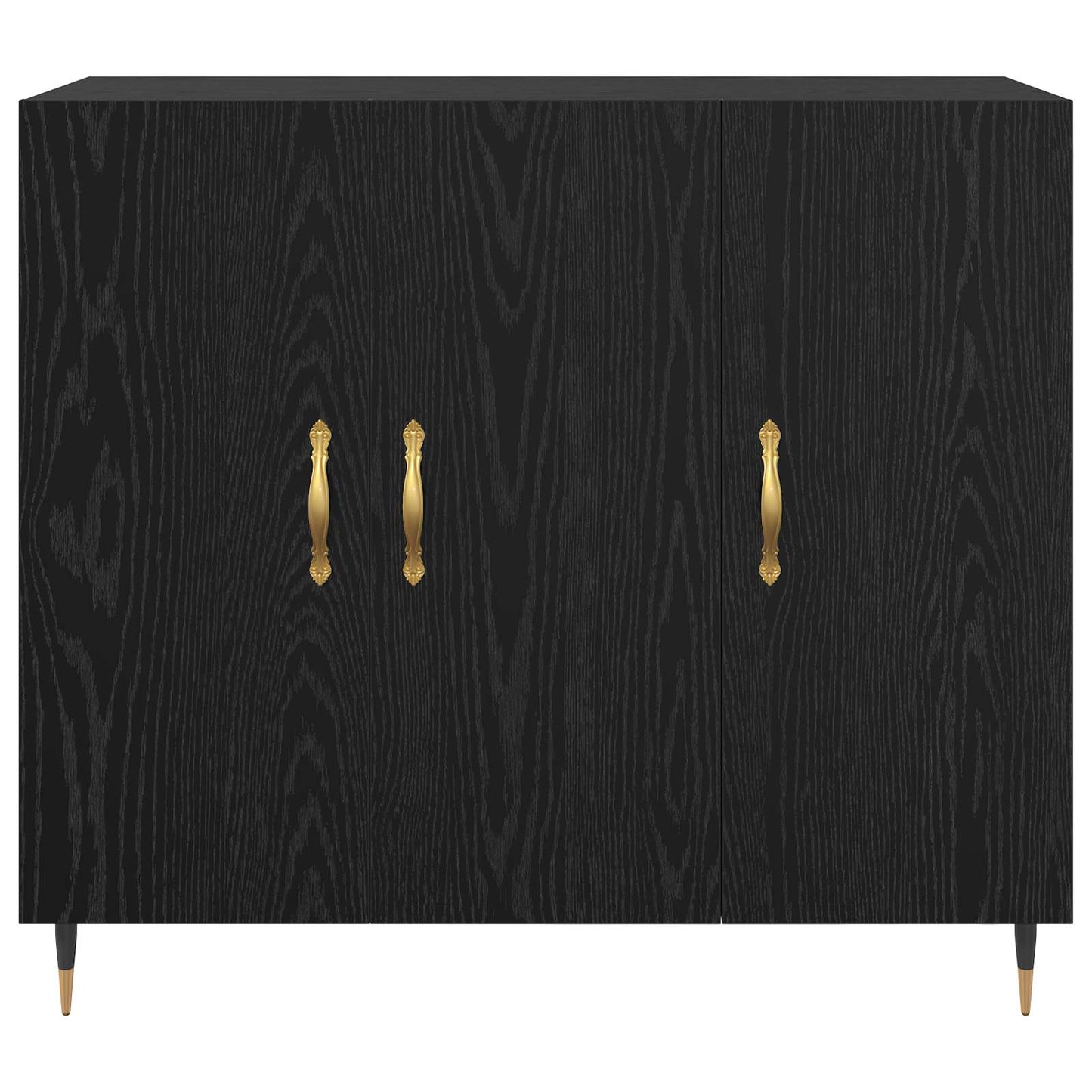 vidaXL Sideboard Black Oak 90 x 34 x 80 cm Engineered Wood