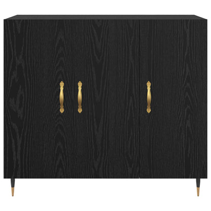 vidaXL Sideboard Black Oak 90 x 34 x 80 cm Engineered Wood
