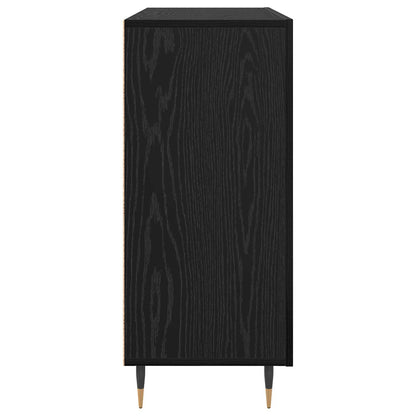 vidaXL Sideboard Black Oak 90 x 34 x 80 cm Engineered Wood