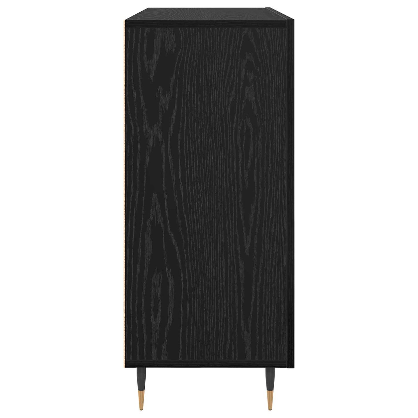 vidaXL Sideboard Black Oak 90 x 34 x 80 cm Engineered Wood