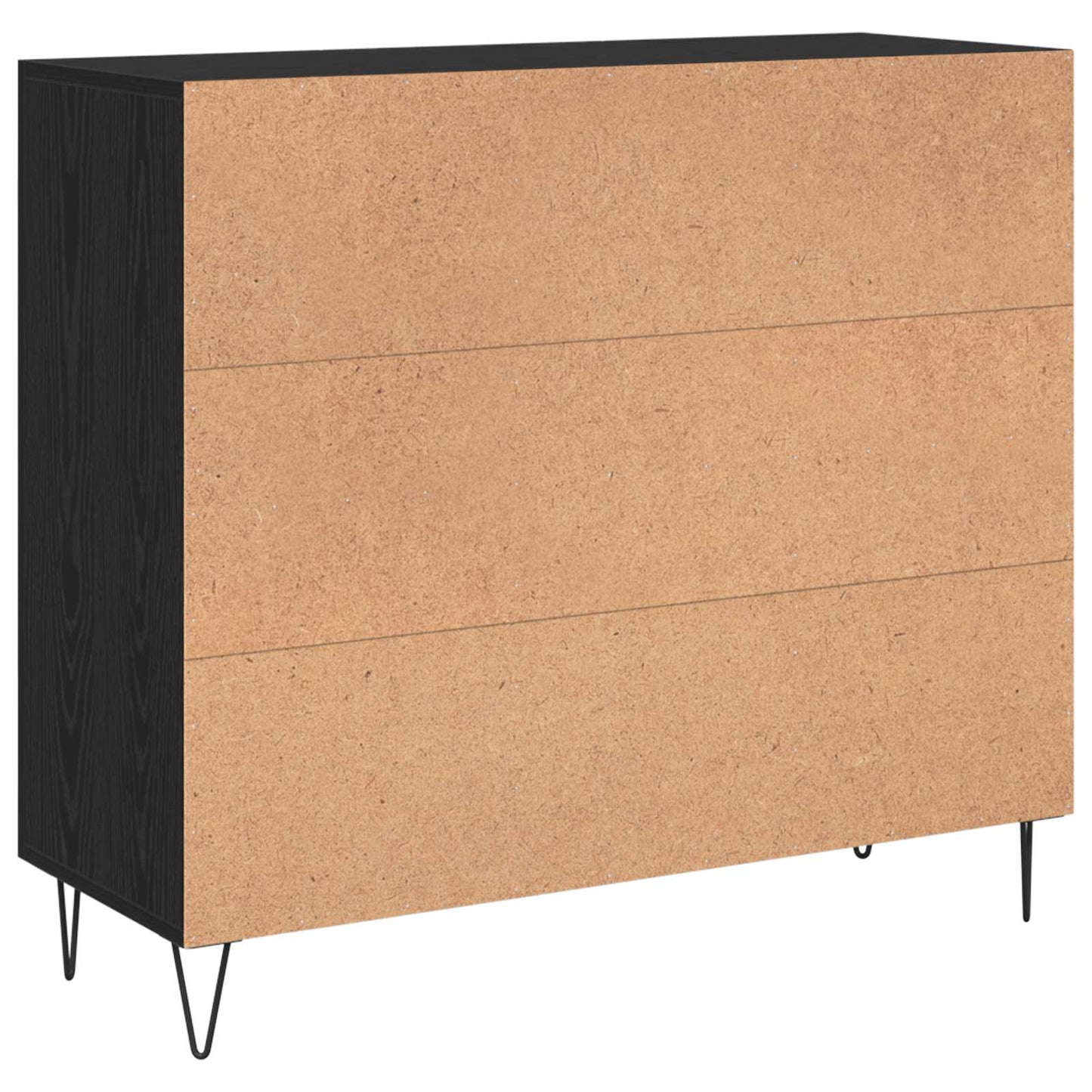 vidaXL Sideboard Black Oak 90 x 32.5 x 80 cm Engineered Wood