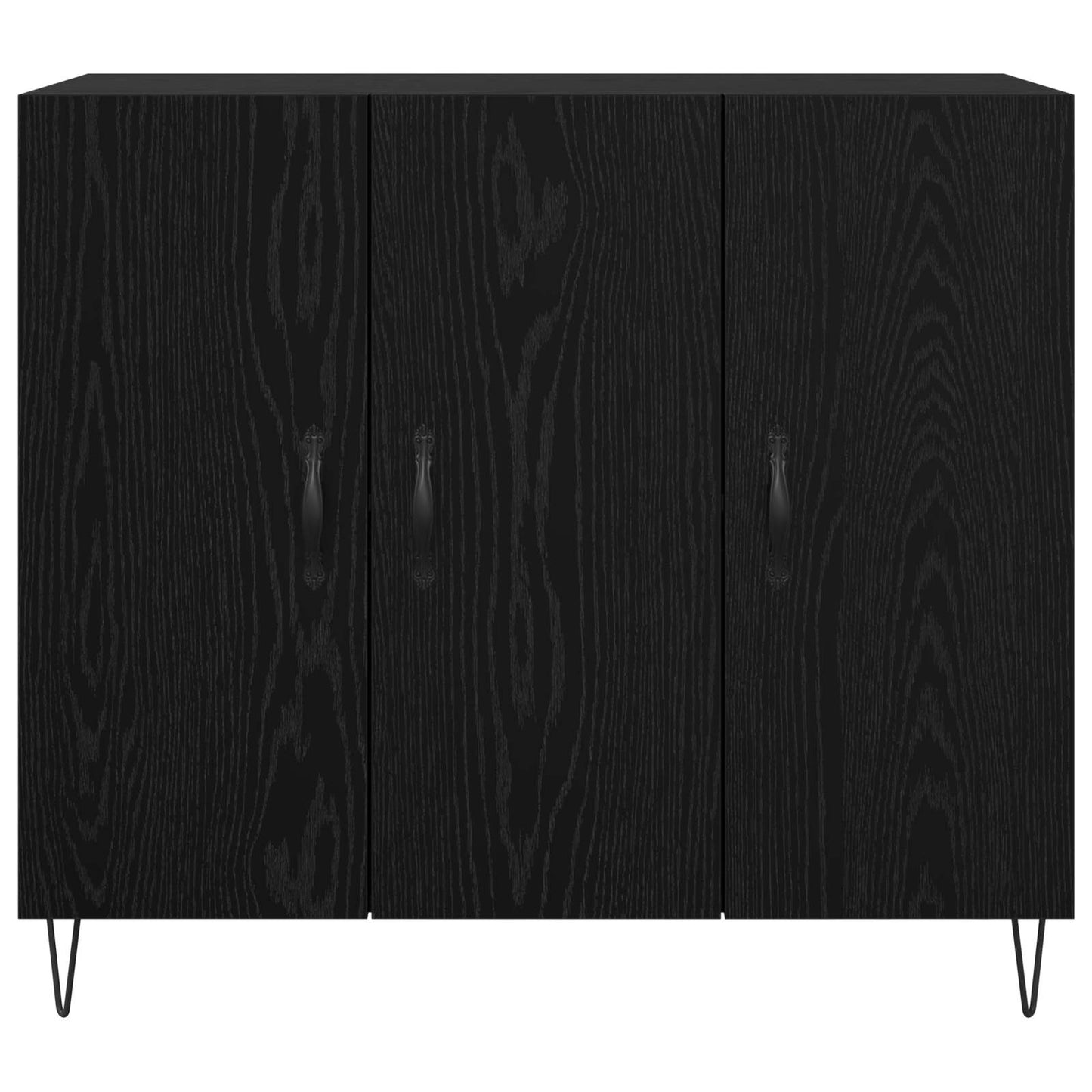 vidaXL Sideboard Black Oak 90 x 32.5 x 80 cm Engineered Wood
