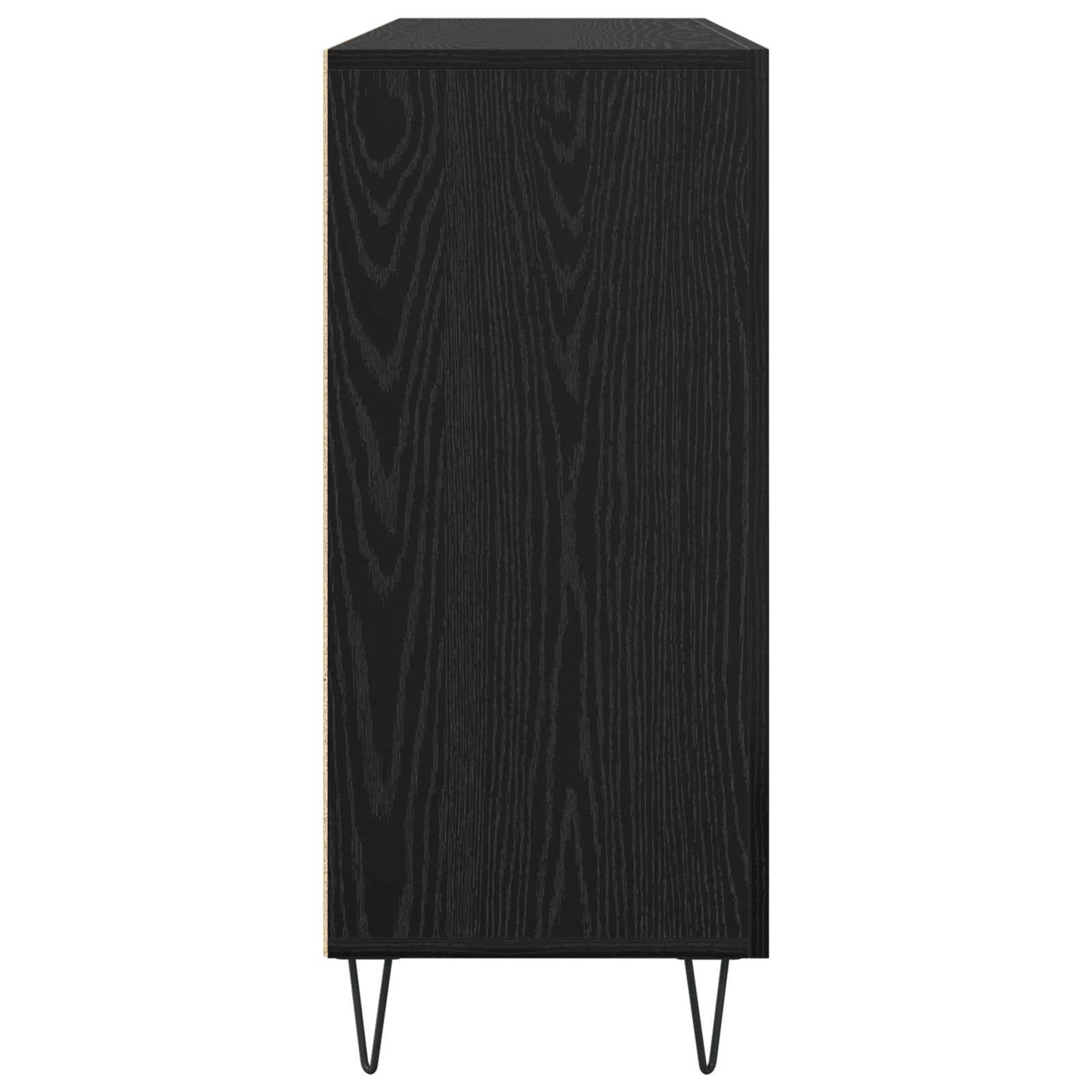 vidaXL Sideboard Black Oak 90 x 32.5 x 80 cm Engineered Wood