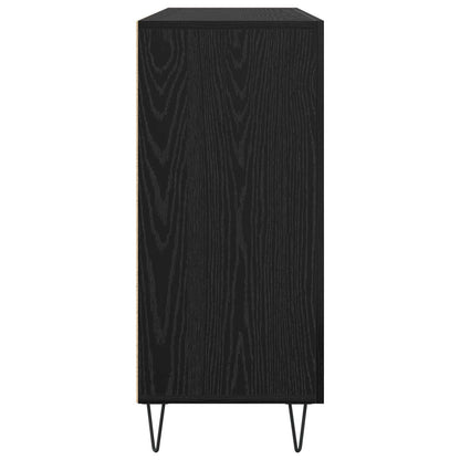 vidaXL Sideboard Black Oak 90 x 32.5 x 80 cm Engineered Wood