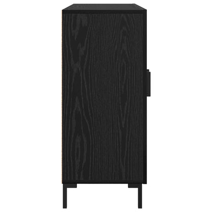 vidaXL Sideboard Black Oak 90 x 34 x 80 cm Engineered Wood