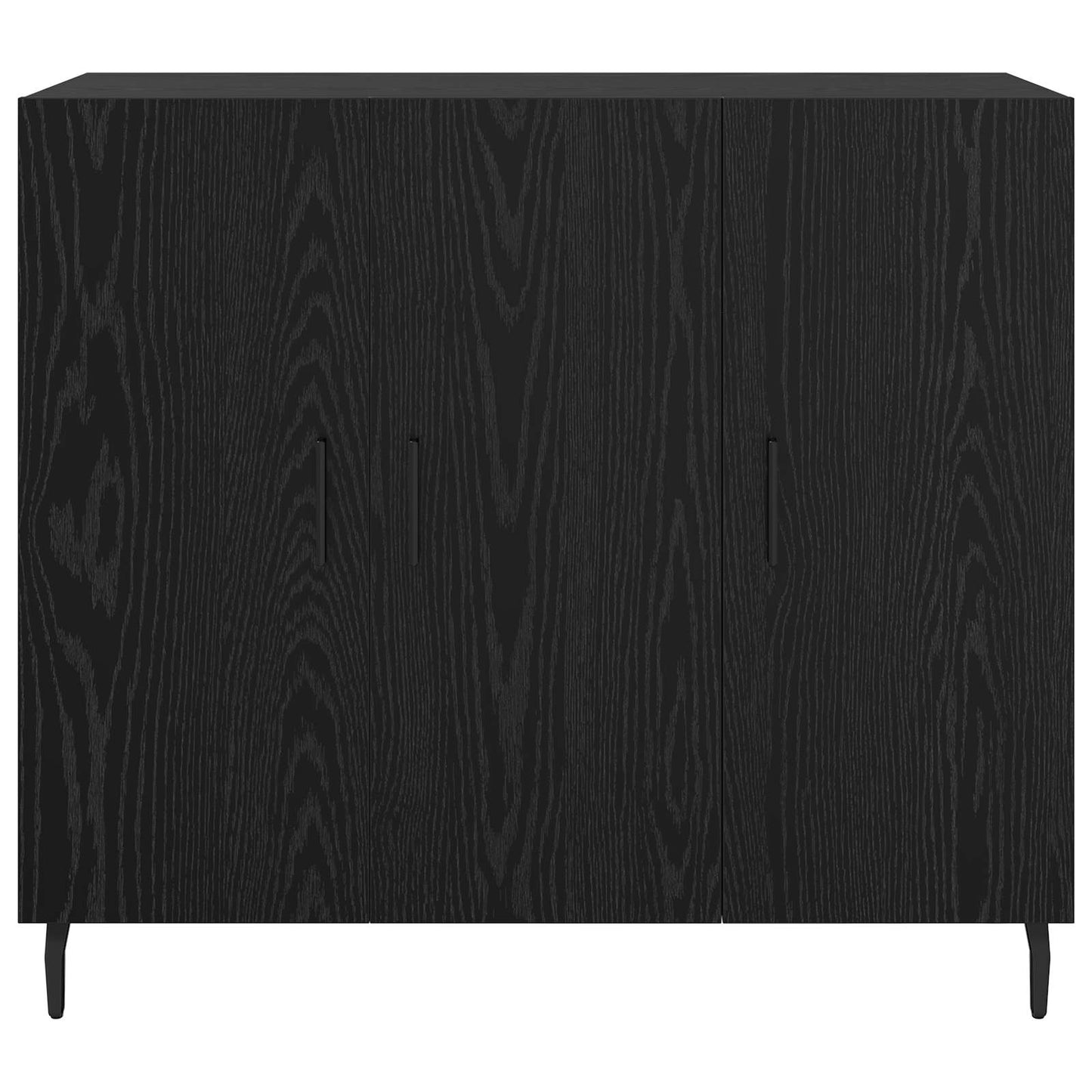 vidaXL Sideboard Black Oak 90 x 34 x 80 cm Engineered Wood