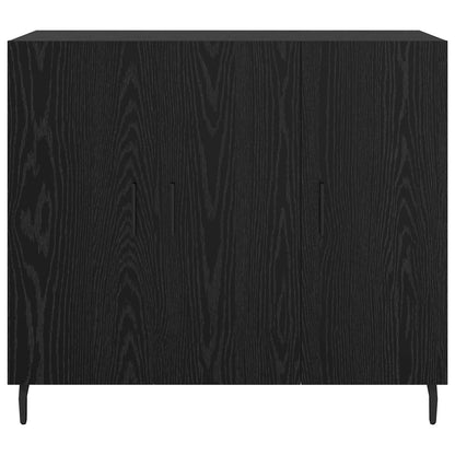 vidaXL Sideboard Black Oak 90 x 34 x 80 cm Engineered Wood