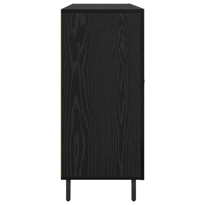 vidaXL Sideboard Black Oak 90 x 34 x 80 cm Engineered Wood
