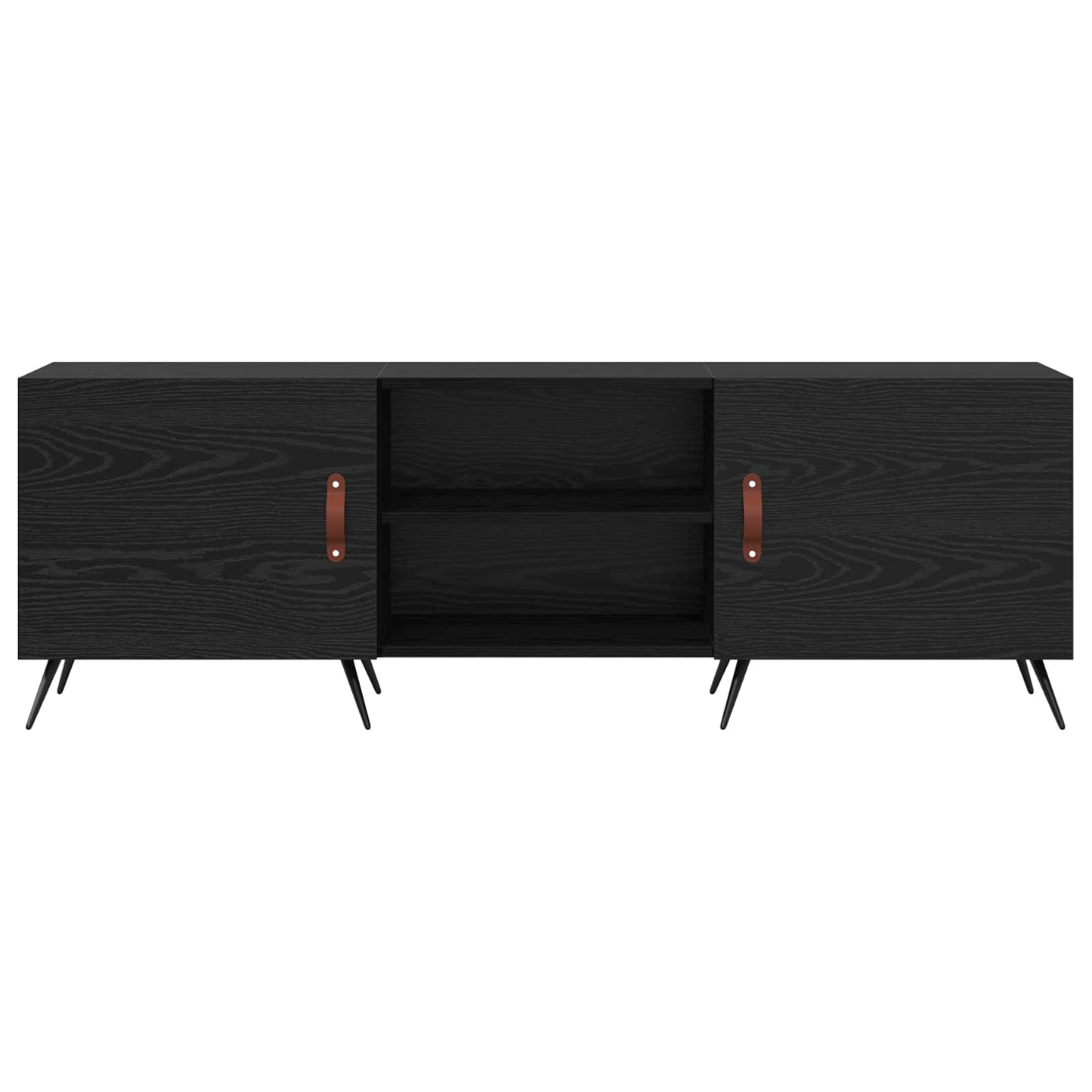 vidaXL TV Cabinet Black oak 150 x 30 x 50 cm Engineered wood