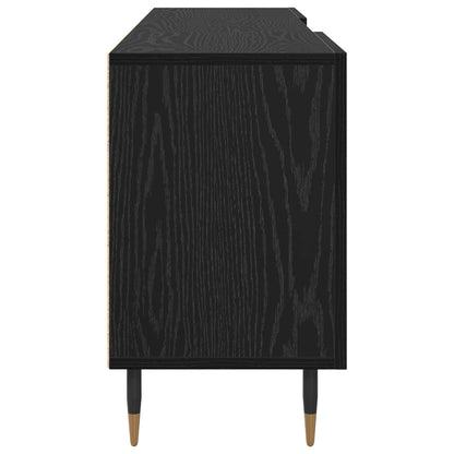 vidaXL TV Cabinet Black oak 150 x 30 x 50 cm Engineered wood