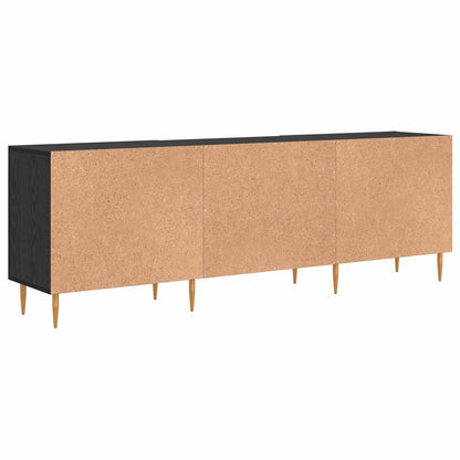 vidaXL TV Cabinet Black oak 150 x 30 x 50 cm Engineered wood