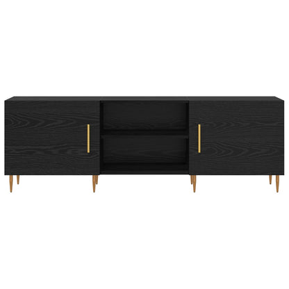vidaXL TV Cabinet Black oak 150 x 30 x 50 cm Engineered wood