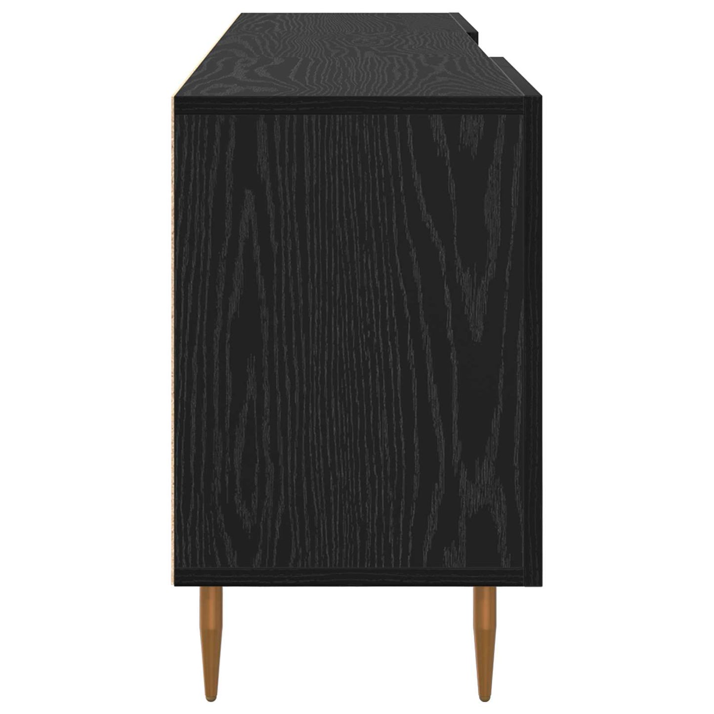 vidaXL TV Cabinet Black oak 150 x 30 x 50 cm Engineered wood