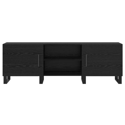 vidaXL TV Cabinet Black Oak 150 x 30 x 50 cm Engineered Wood