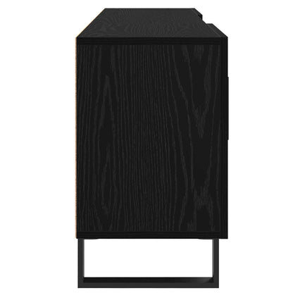 vidaXL TV Cabinet Black Oak 150 x 30 x 50 cm Engineered Wood