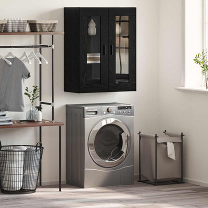 vidaXL Wall Mounted Cabinet Black 69.5 x 34 x 90 cm Engineered Wood