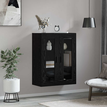 vidaXL Wall Mounted Cabinet Black 69.5 x 34 x 90 cm Engineered Wood