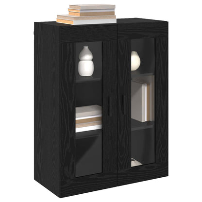 vidaXL Wall Mounted Cabinet Black 69.5 x 34 x 90 cm Engineered Wood