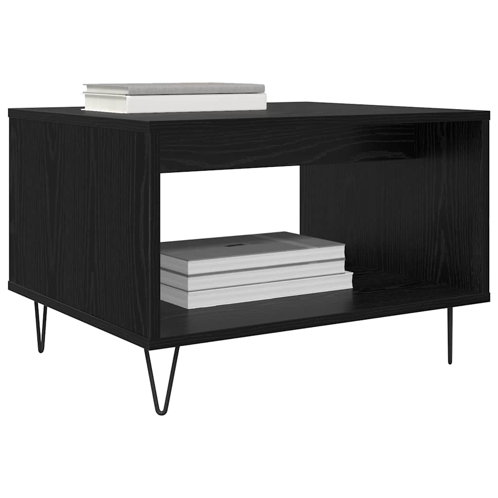vidaXL Coffee Table Black oak 60 x 50 x 40 cm Engineered wood