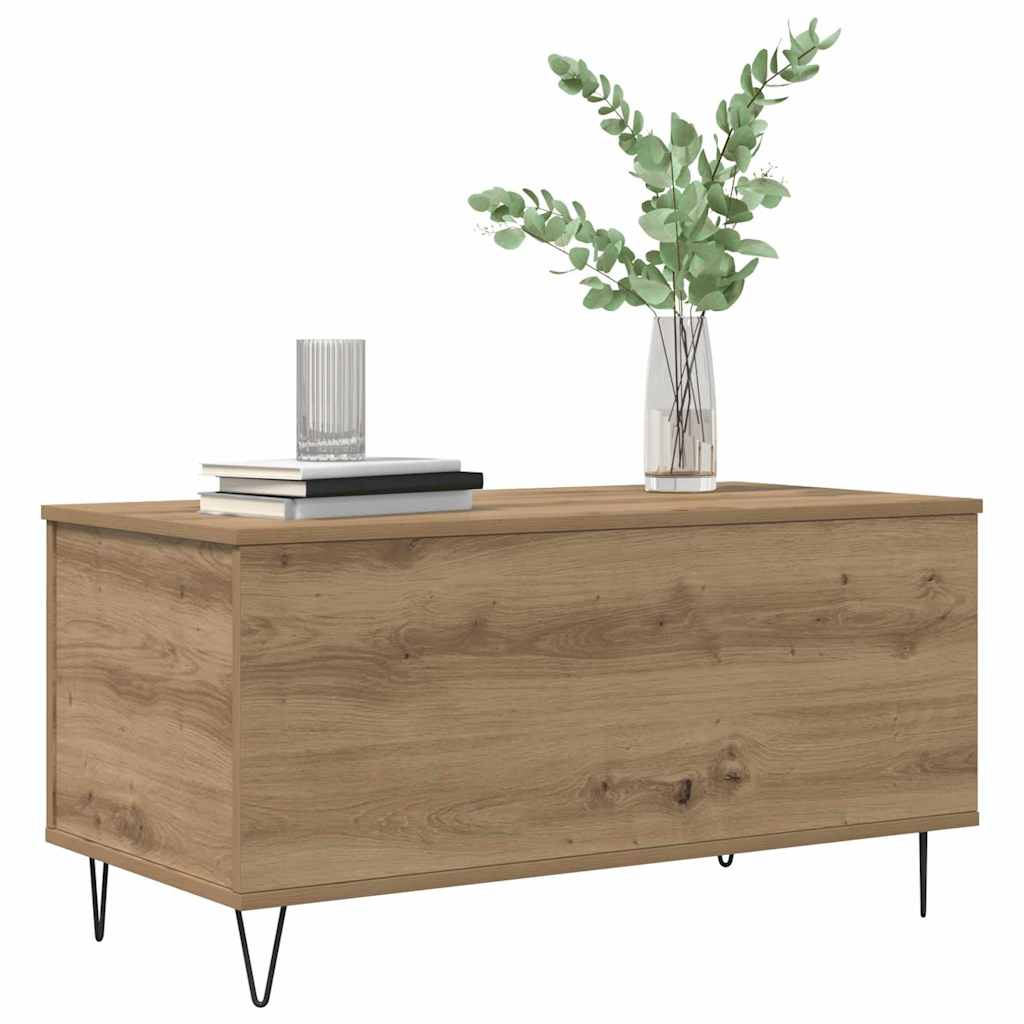 vidaXL Coffee Table Artisan oak 90 x 44.5 x 45 cm Engineered wood
