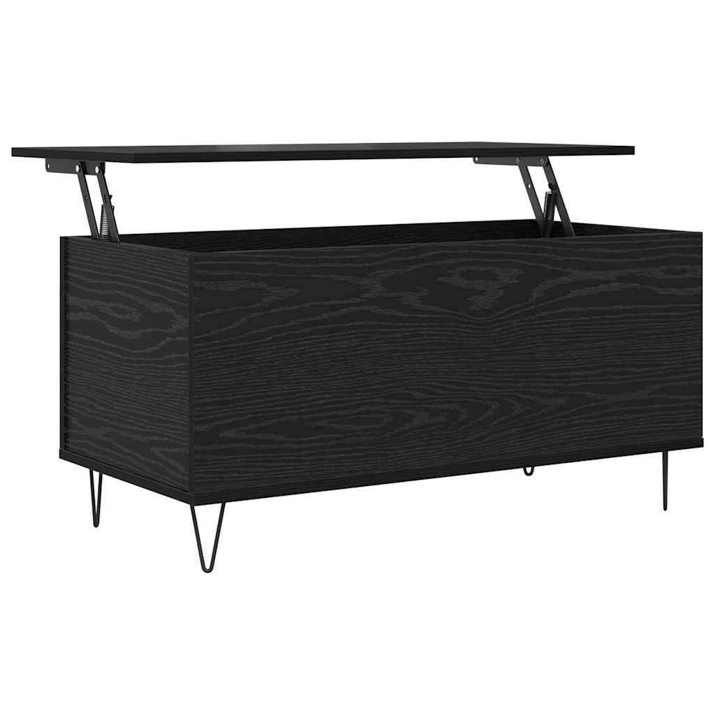 vidaXL Coffee Table Black oak 90 x 44.5 x 45 cm Engineered wood