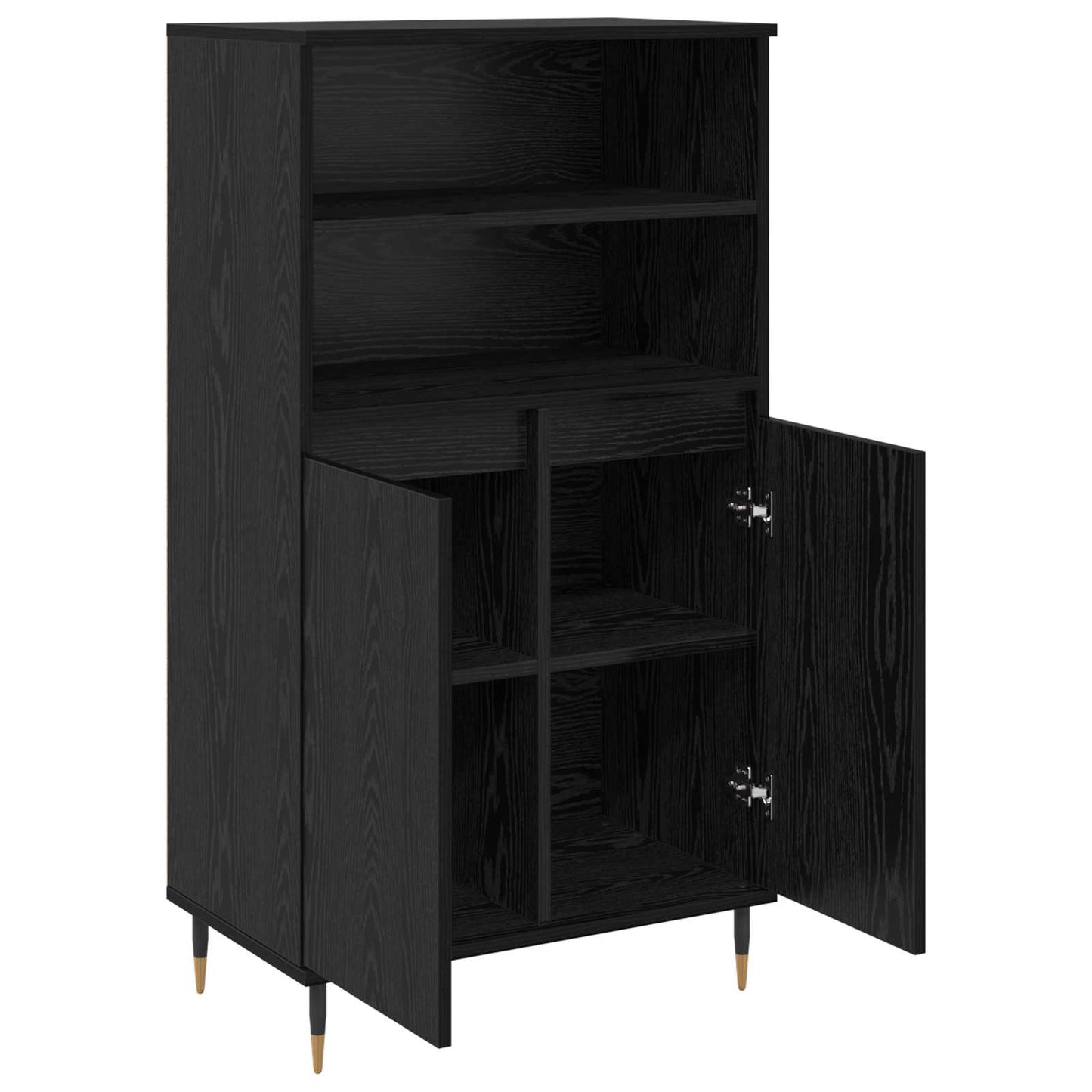 vidaXL Highboard Black 60 x 36 x 110 cm Engineered Wood