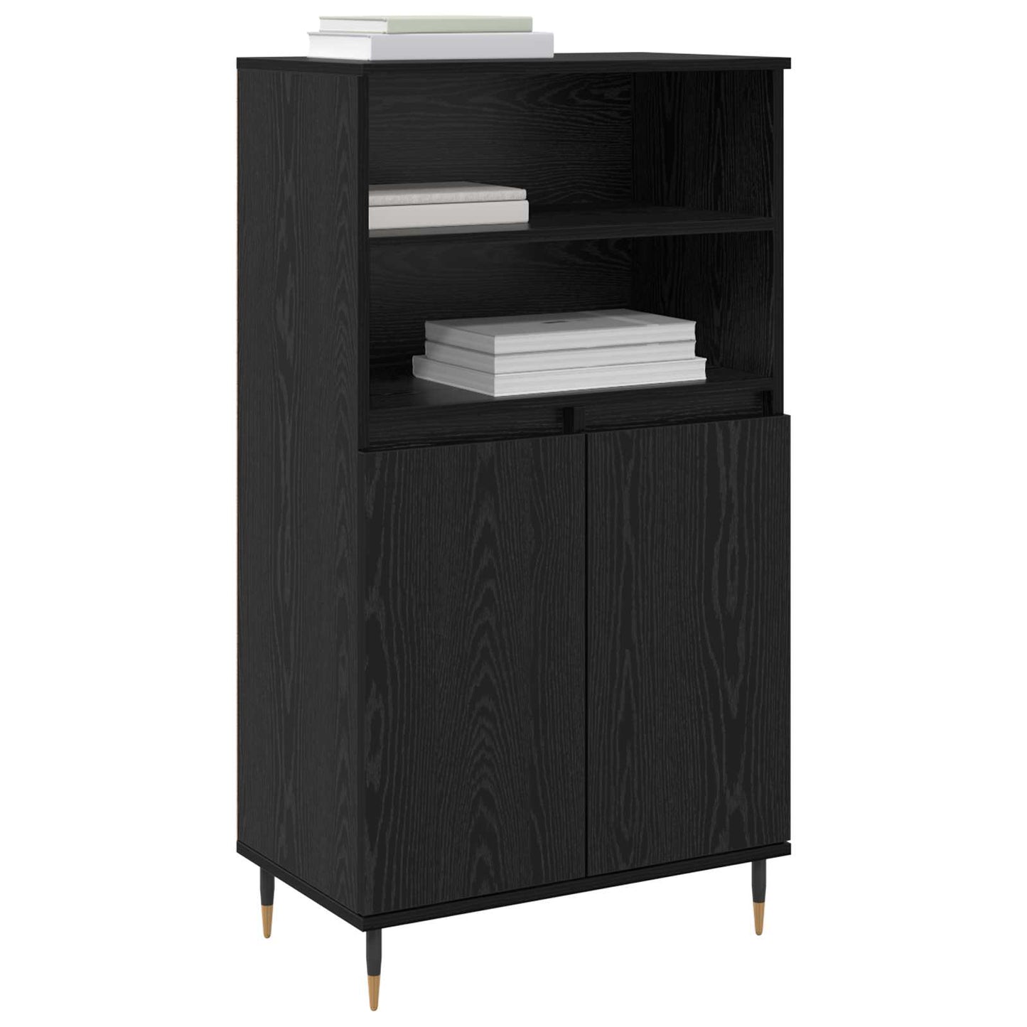 vidaXL Highboard Black 60 x 36 x 110 cm Engineered Wood
