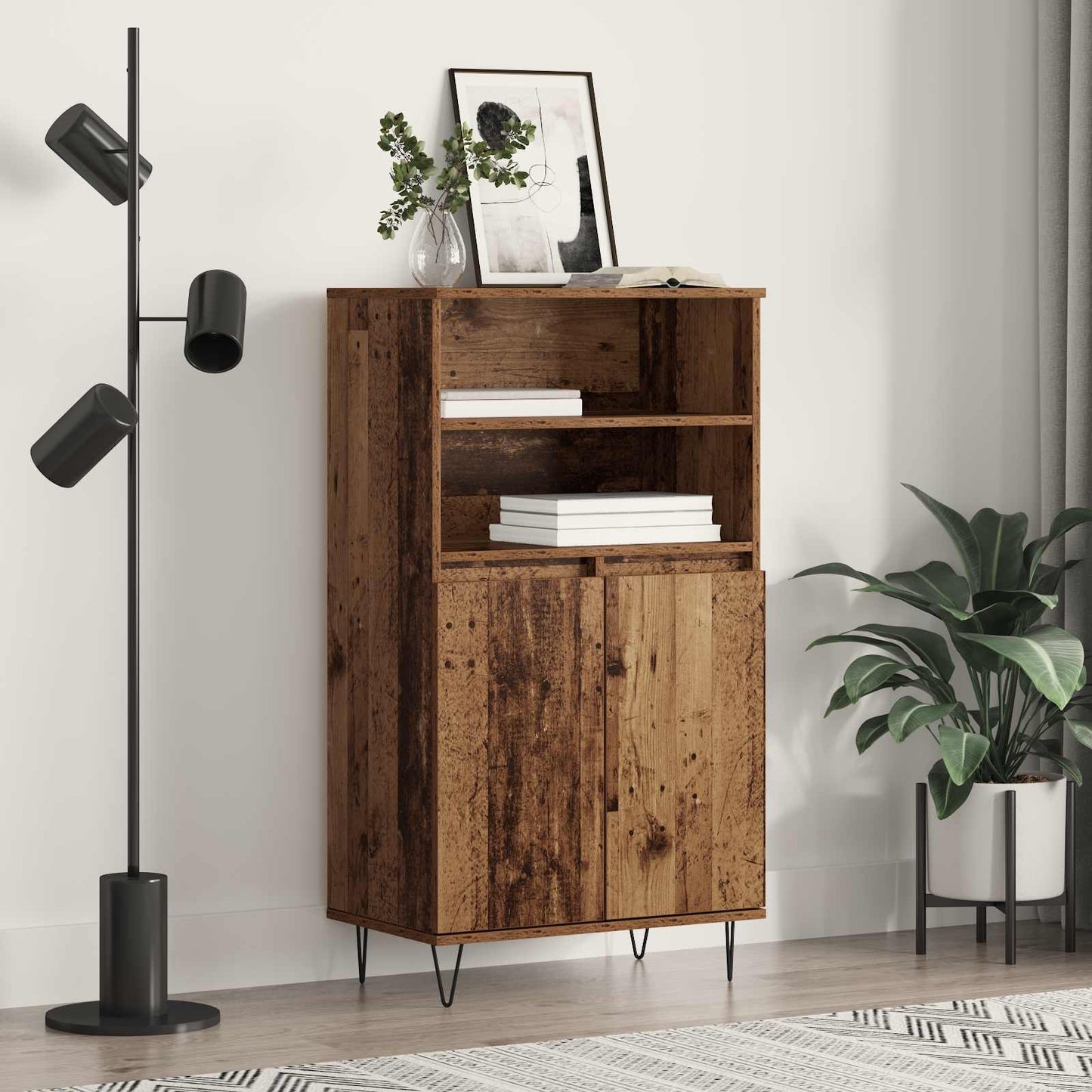 vidaXL Highboard Brown 60 x 36 x 110 cm Engineered Wood
