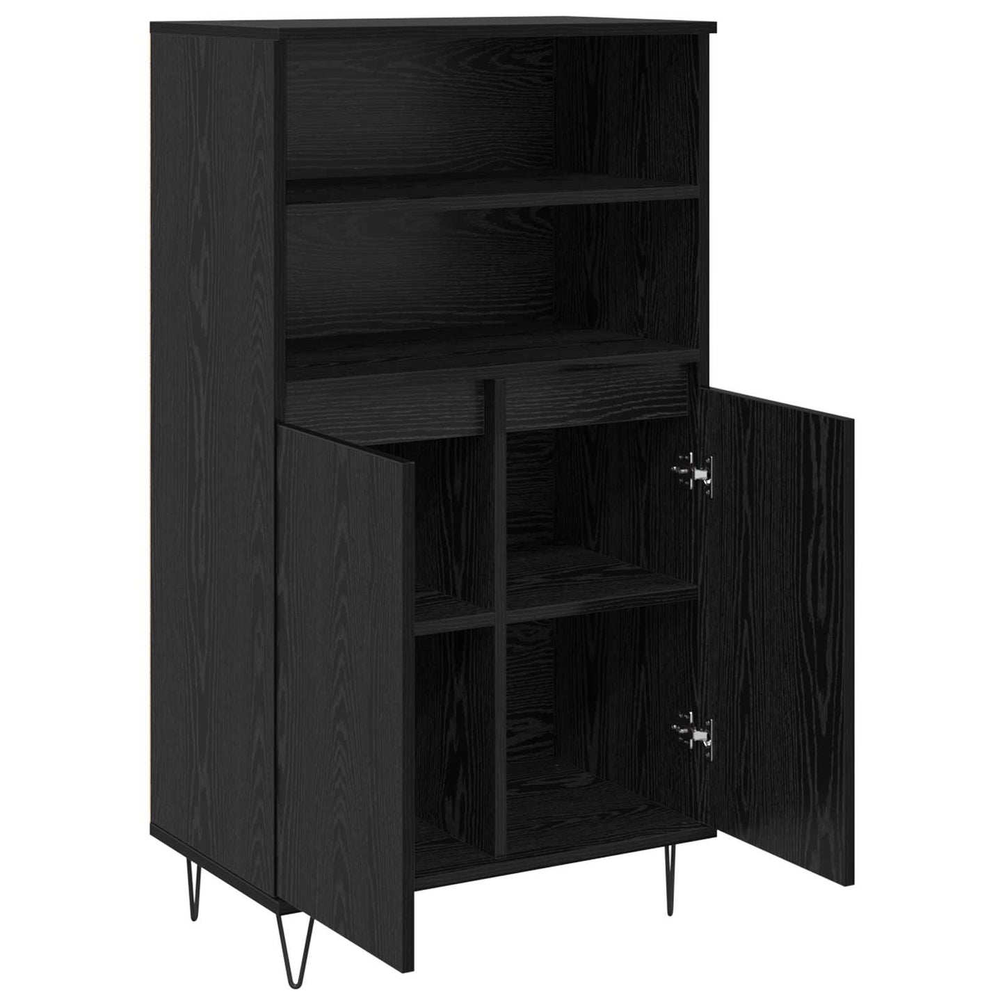 vidaXL Highboard Black 60 x 36 x 110 cm Engineered Wood