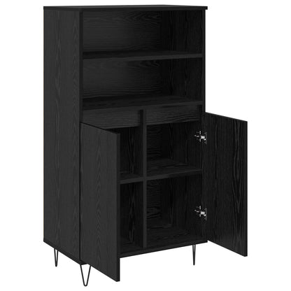 vidaXL Highboard Black 60 x 36 x 110 cm Engineered Wood