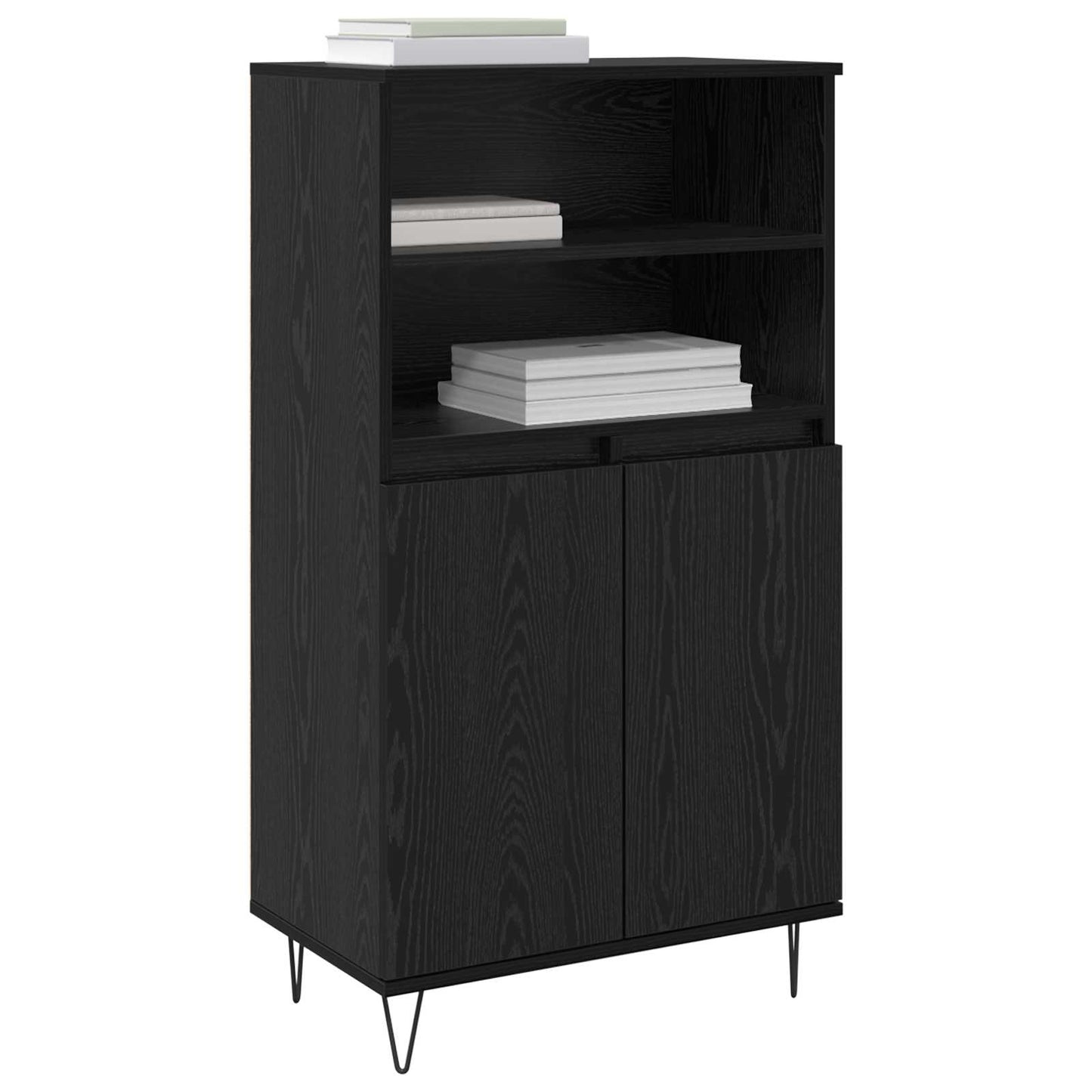 vidaXL Highboard Black 60 x 36 x 110 cm Engineered Wood