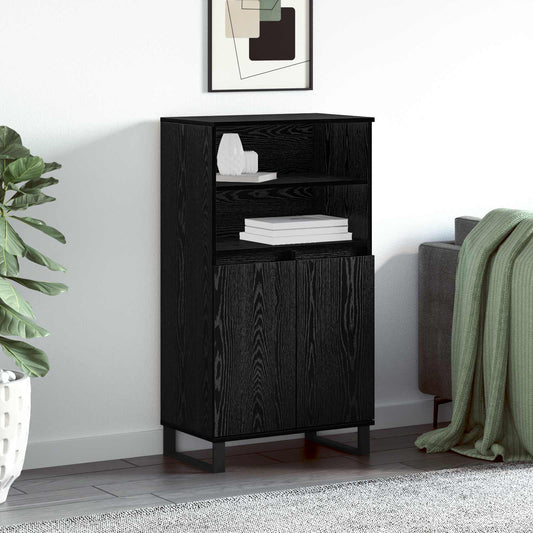 vidaXL Highboard Black 60 x 36 x 110 cm Engineered Wood